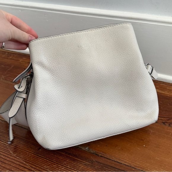 Radley London Dukes Place Medium Compartment Crossbody Gray Smooth Leather Silve - Picture 2 of 16